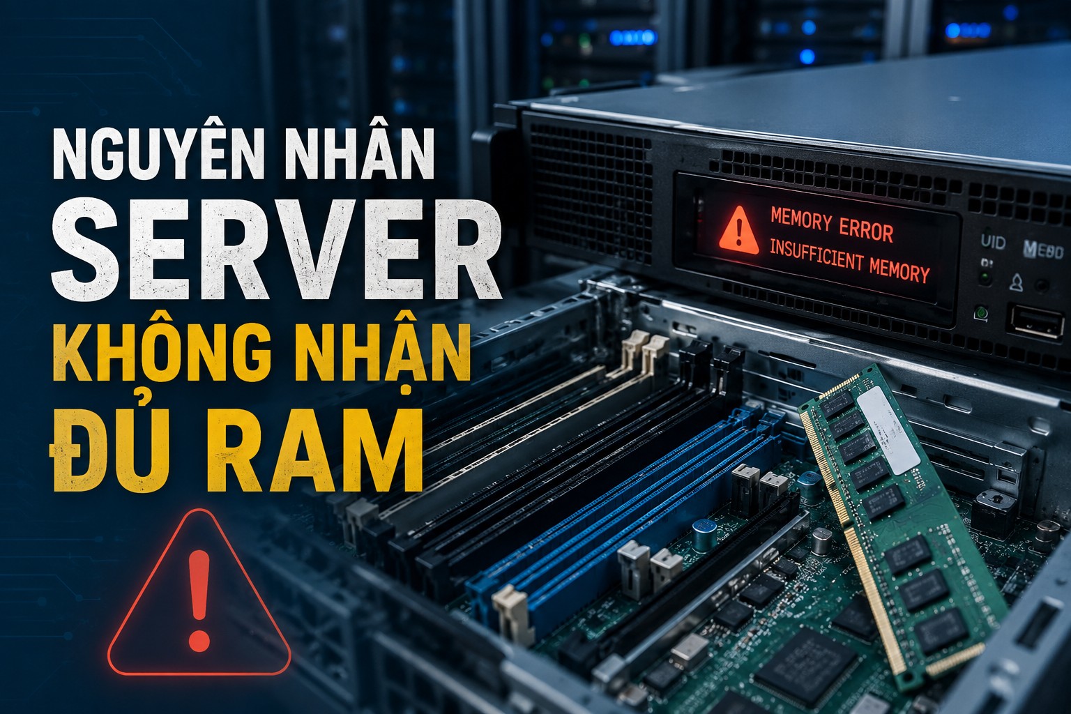 Server không nhận đủ RAM: nguyên nhân phổ biến và cách khắc phục